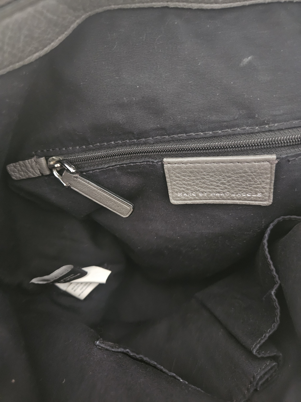 Marc by Marc Jacobs Slate Gray Pebbled Leather Hobo Shoulder Bag - Picture 11 of 12